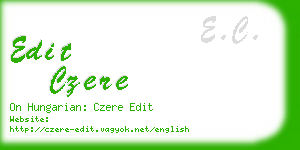 edit czere business card